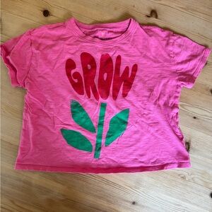 Crewcuts Pink and Red 'Grow' Tee